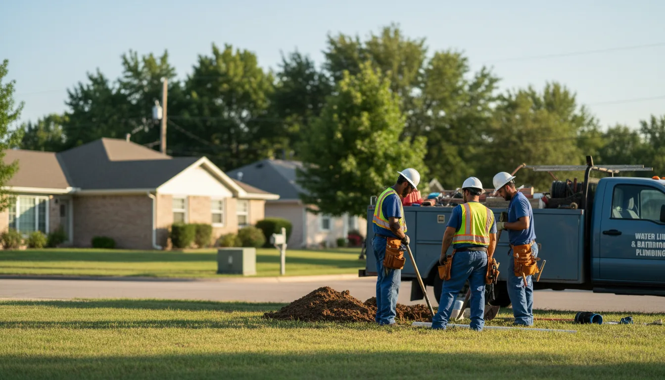 Residential water line and bathroom plumbing service in Murray City, OH